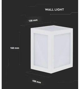 Aplică LED de exterior LED/12W/230V 4000K IP65 alb