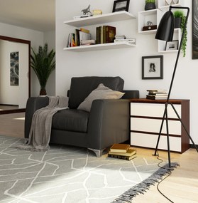Comodă Cleania CL3 (wenge + alb). 1069148