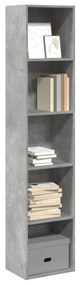 vidaXL Bibliotecă, gri beton, 40x30x189 cm, lemn prelucrat