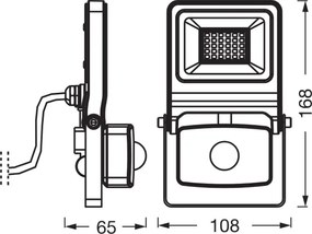Osram Proiector LED cu senzor ENDURA LED, 20 W, 230 V, 3000 K, IP44