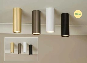 Spot aplicat din aluminiu canelat Anna bronz