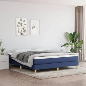 3120628 vidaXL Cadru de pat, albastru, 160 x 200 cm, material textil