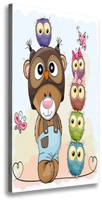 Tablou pe pânză canvas Ursul și Owl