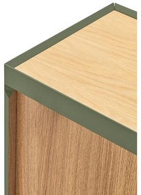 Masă TV verde/în culoare naturală cu aspect de lemn de stejar 180x45 cm Arista – Teulat