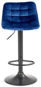 Scaun de bar H95 velvet bleumarin