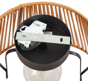 Plafonieră de exterior Japandi cu frânghie portocalie IP54 - Jayla