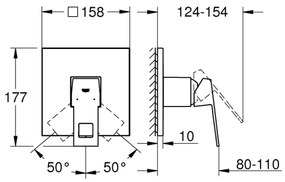 GROHE 24061000 - Baterie de duș EUROCUBE, crom lucios