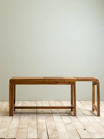 Bancă extensibilă din lemn de acacia, natur, 46 x 88–148 x 35 cm, „Extendable”