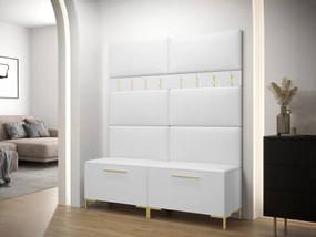 Set mobilier hol Frisala II (Alb + piele ecologică Soft 017). 1060430