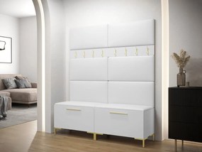 Zondo Set mobilier hol II (Alb + piele ecologică Soft 017). 1060430