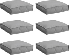 vidaXL Pernă 6 pcs Gri 40 x 40 x 8 cm Material Oxford