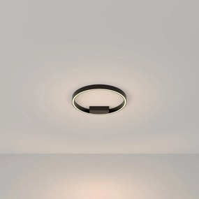 Plafoniera LED design modern Rim negru 40cm, 3000K