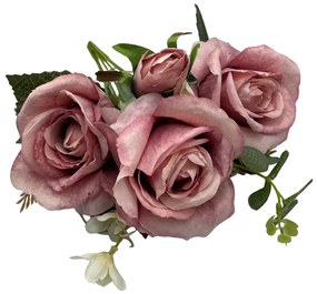 Trandafiri artificiali Geraldine 40cm, Roz inchis