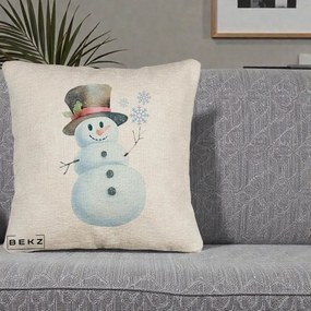 Perna Decorativa Om de Zapada cu Joben si Vasc, 40x40 cm, Bej Canapea, Husa Detasabila, Perna Inclusa, BEKZ®
