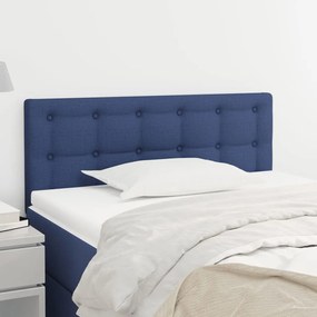 346402 vidaXL Tăblie de pat, albastru, 80x5x78/88 cm, textil