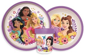 Prințesele Disney Courageous Heart set de masă antiderapant, set micro plastic