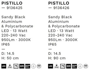 Stalp LED iluminat exterior IP65 PISTILLO H-90cm