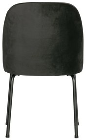 Scaune de dining negre 2 buc. din catifea Vogue – WOOOD
