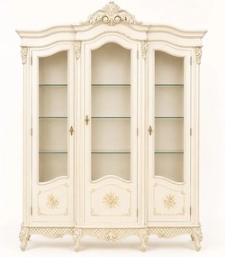 Vitrină lemn masiv 3 Uși Edward, 177,6 × 56 × 230 cm - Standard