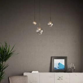 Lustră LED pe cablu Ideal Lux EQUINOXE 1xG4/2W/230V d. 20 cm alamă/fumuriu