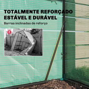Outsunny Seră de Grădină 143 x 73 x 195 cm cu Rafturi cu 2 Etaje, Verde | Aosom Romania