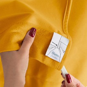 Draperie catifelată FILUMI muştar 140 x 250 cm 1 buc