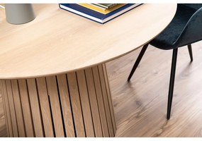 Masă dining din furnir de stejar deschis Actona Christo, ø 75 cm