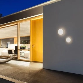 Aplica lumina ambientala pentru fatade IP65 ELLUX alb 13cm