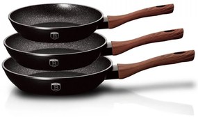 Set tigai marmorate (3 piese) din aluminiu forjat Ebony Rosewood Collection Berlinger Haus BH 1727
