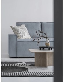 Colțar gri deschis extensibil cu tapițerie din catifea reiată (cu colț pe partea stângă ) Brave Dave – Miuform