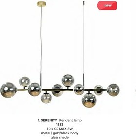 Lustra cu 10 surse de lumina SERENITY auriu