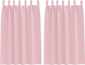 vidaXL Perdele Opaque cu Inel 2 pcs Roz bebe 175 x 140 cm Poliester