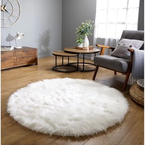 Covor rotund alb ø 120 cm Sheepskin - Flair Rugs