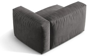 Modul pentru canapea modulară gri cu tapițerie din catifea (cu colț pe partea dreaptă) Martina – Micadoni