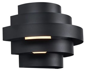 Lampă de perete modernă neagră cu LED inclus, cu 3 trepte de intensitate luminoasă - Lines
