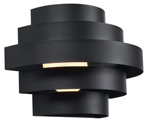 Lampă de perete modernă neagră cu LED inclus, cu 3 trepte de intensitate luminoasă - Lines