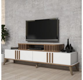 Masă TV/Dulap Lamele 2 (alb). 1095639
