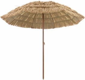 vidaXL Parasol de Plajă natural 255 x 255 x 255 cm Poliester și oțel