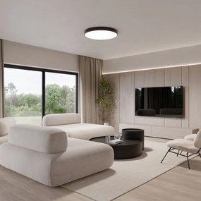 Plafonieră CLEO 6xE27/24W/230V d. 80 cm neagră