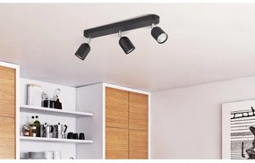 Spot TOP 3xGU10/10W/230V negru