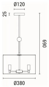 Lustră pe cablu 3xE14/15W/230V