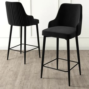 Set de scaune de bar Enox Black, 4 buc.