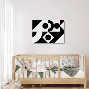 Tablou pe sticlă - Abstracție geometrică N⁰1 (70x50 cm)