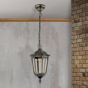 Pendul exterior stil clasic IP43 Puchberg AL 11K/82502 schwarz-gold/rauch OR