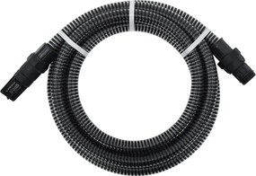 vidaXL Furtun de aspirație cu racorduri din PVC, negru 1" 7 m, PVC