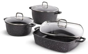 Lamart LT1287 Set de 6 vase Cast, negru