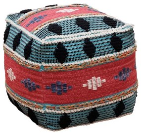 Puf multicolor, din bumbac si polistiren, Mariachi