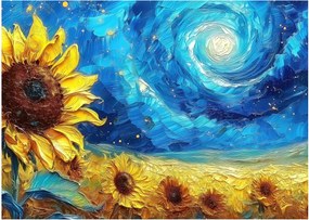 Tablou - Pictura floarea-soarelui (70x50 cm)
