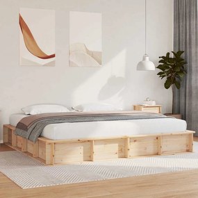 vidaXL Cadru de pat cu depozitare Maro 180 x 200 cm lemn