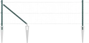 vidaXL Stâlp de gard. 26 pcs Gri 3,2 x 3,2 x 145 cm